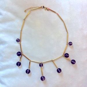 Ann Taylor Women’s Purple Glass Beaded Necklace